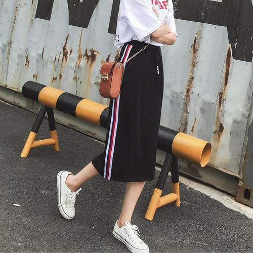 Casual Striped Long Skirt - musthaveskirts - Modalova
