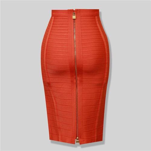 Bodycon Rayon Zipper Bandage Skirt - musthaveskirts - Modalova