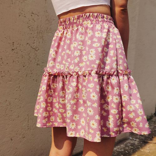 Daisy print pleated skirt - CLDY - Modalova