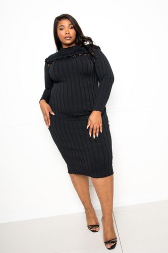 Bodycon Sweater Dress With Knot Detail - KandyKouture - Modalova