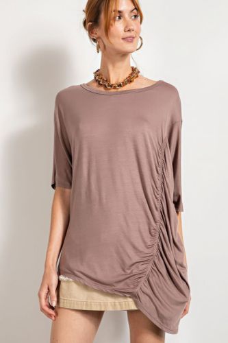 Loose Fit And Ruched Detailing Top - KandyKouture - Modalova