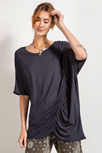 Loose Fit And Ruched Detailing Top - KandyKouture - Modalova