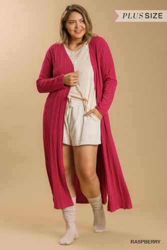 Open Front Long Body Cardigan - KandyKouture - Modalova