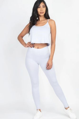 Cami Top And Leggings Set - KandyKouture - Modalova