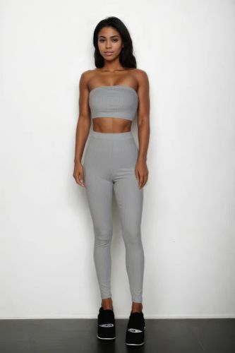 Ribbed Tube Top & Leggings Set - KandyKouture - Modalova