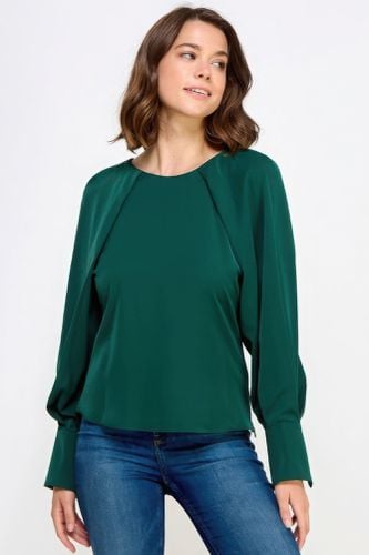 Raglan Long Sleeve Top With Back Neck Tie - KandyKouture - Modalova