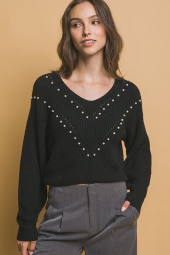 Pearl details sweater - KandyKouture - Modalova