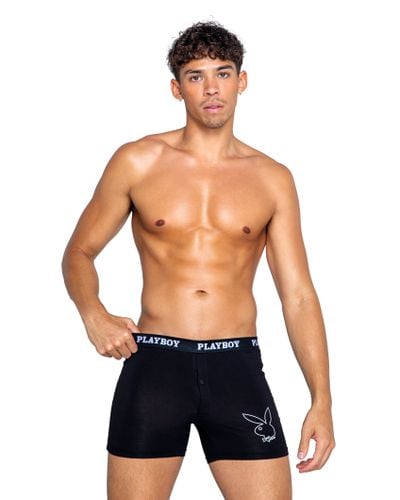 PBLI143 - Playboy Mens Tuxedo Modal Classic Boxer Briefs - Roma Confidential - Modalova