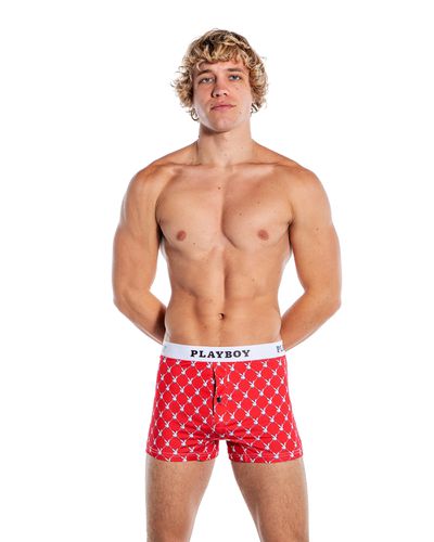 PBLI168 - Playboy Mens Argyle Boxer Briefs - Roma Costume - Modalova