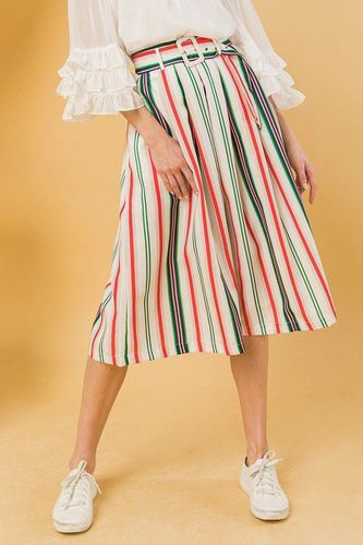 A Woven Midi Skirt - KandyKouture - Modalova