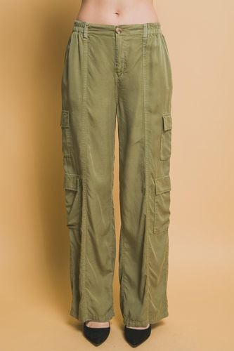 Full-length Tencel Pants With Cargo Pockets - KandyKouture - Modalova