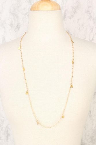 Gold Sequins Simple Casual Necklace - Kandy Kouture - Modalova