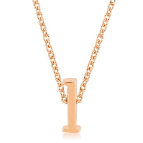 Rose Gold Finish Initial L Pendant - AMIClubwear - Modalova