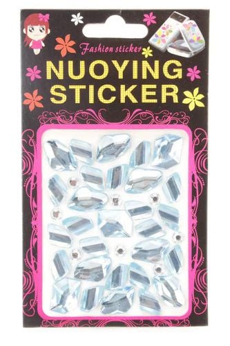 Sky Blue Faceted Beaded Gemstone Stickers - Kandy Kouture - Modalova