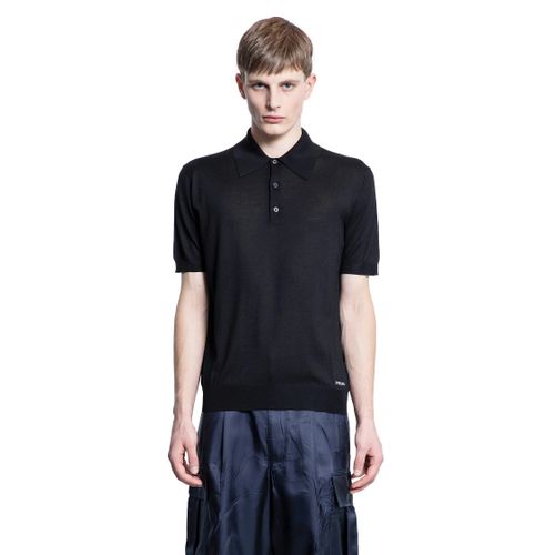 Silk Polo Shirt - PRADA - Modalova