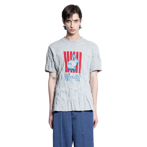 Crushed Cotton Printed Jersey T-Shirt - BOTTEGA VENETA - Modalova
