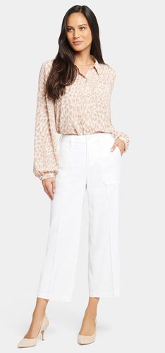 Wide Leg Cropped Capri Trouser Weiẞ Stretch-Leinen | - Nydj - Modalova