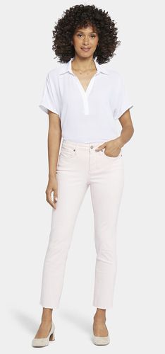 Sheri Slim Ankle Jeans Frayed Hems White Coloured Denim | - Nydj - Modalova