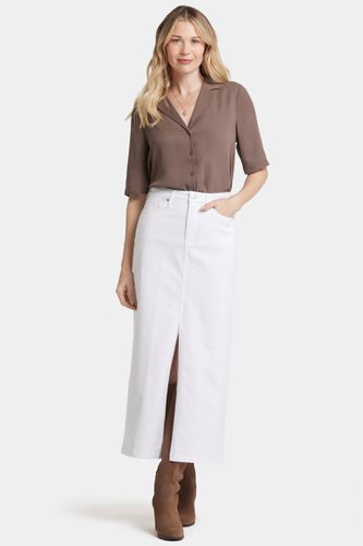 High Rise Long Skirt White Coloured Denim | - Nydj - Modalova