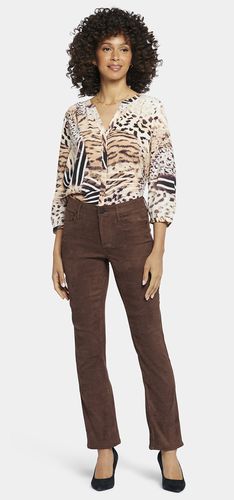 Sheri Slim Trouser Brown Faux Suede | - Nydj - Modalova