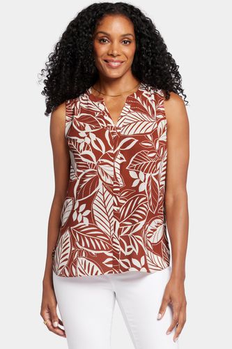 Sleeveless Pintuck Blouse Tropical Print | - Nydj - Modalova