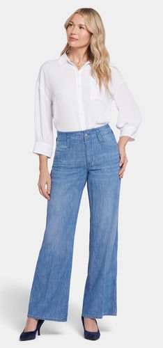 High Rise Teresa Wide Leg Jeans Mittelblau Premium Denim | - Nydj - Modalova