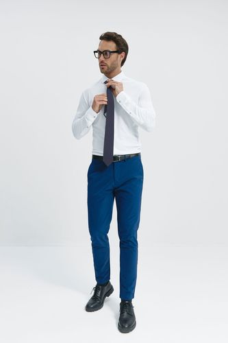 Corbata de hombre azul marino estampado mini - Sepiia - Modalova