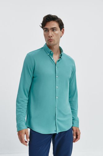 Camisa hombre casual verde clorofila regular - Sepiia - Modalova