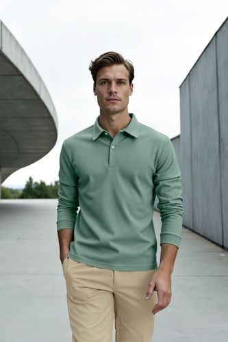 Polo de hombre manga larga verde avenue Ranger - Sepiia - Modalova