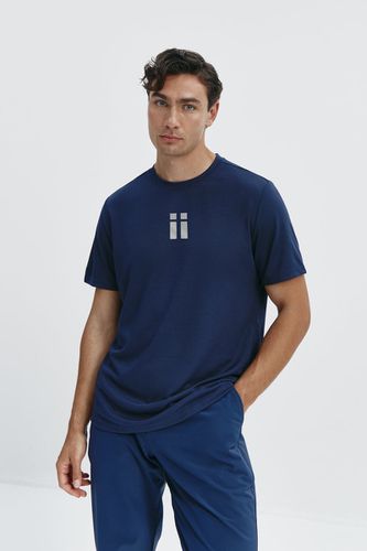 Camiseta hombre azul marino con logo - Sepiia - Modalova