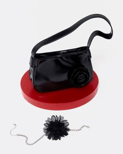 Zolu bolso de hombro de fiesta pequeño con detalle flor - Misako - Modalova