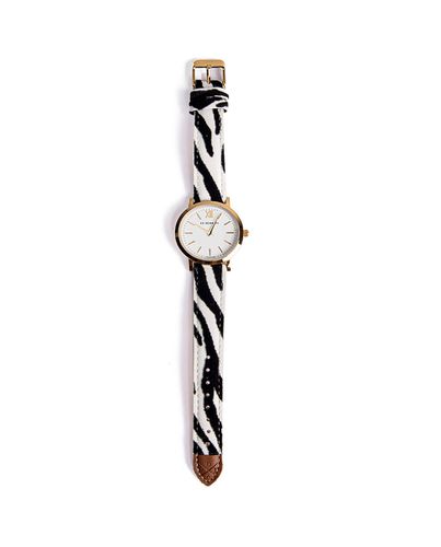 Reloj Be Negr&Blanc Zebra Dorada U - POPA - Modalova