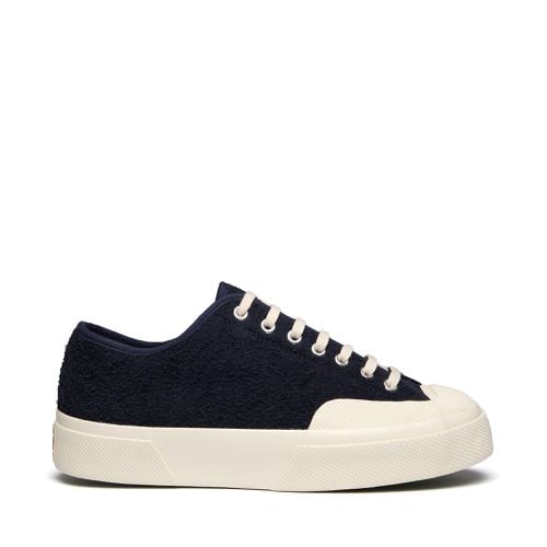 WORKS HAIRY SUEDE - Le - Low Cut - Unisex - NAVY-OFF WHITE - Superga - Modalova