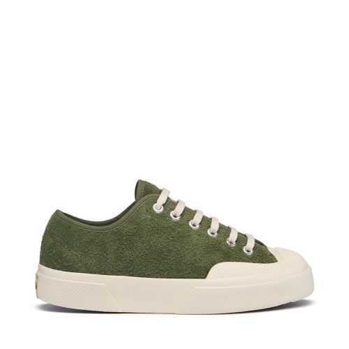 WORKS HAIRY SUEDE - Le - Low Cut - Unisex - MILITARY -OFF WHITE - Superga - Modalova