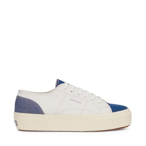 PLATAFORMA REVERSE DENIM - Zapatos Mujer - Cuña - Mujer - AVORIO-AZUL-VIOLETA - Superga - Modalova