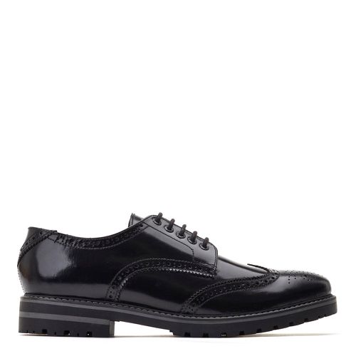 ™ Mens Gibbs Hi Shine Leather Brogue Shoes UK 10 - Base London - Modalova