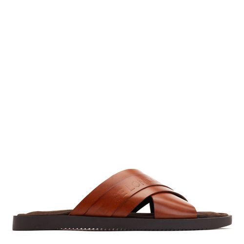 ™ Mens Vega Waxy Leather Slide Sandal UK 7 - Base London - Modalova