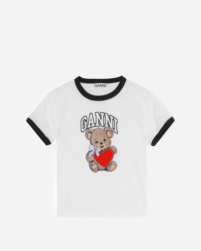 Basic Jersey Bear Small T-shirt XS - Bright - Ganni - Modalova