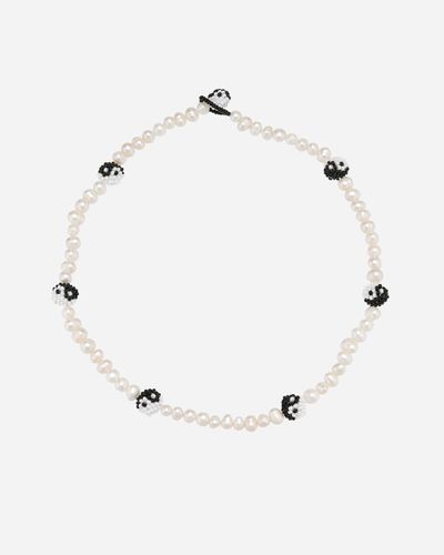 Pearly Black Yin Yang Necklace 42 CM - BLACK/ - Pura Utz - Modalova