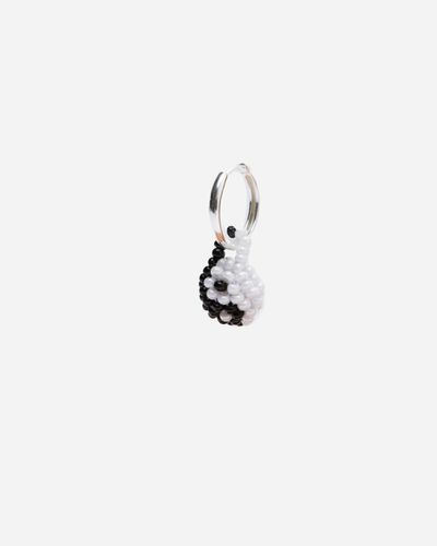 White Yin Yang Earring ONE SIZE - WHITE/ - Pura Utz - Modalova