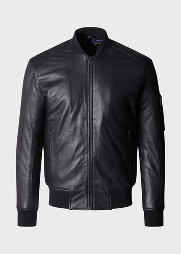 Mens Lopen Black Leather Jacket - Police - Modalova
