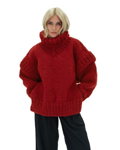 Turtle Rolled Neck Sweater - Mumshandmade - Modalova