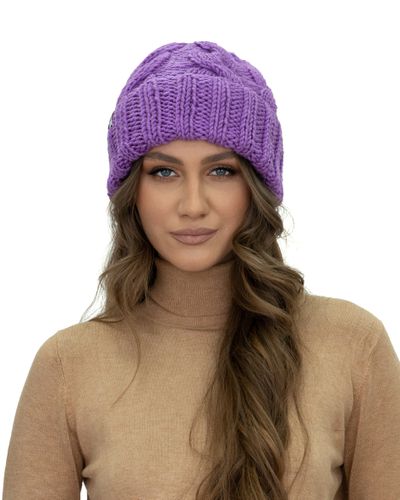 Cable Ribbed Beanie - Mumshandmade - Modalova