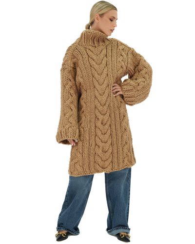 Cable Sweater Dress - Mumshandmade - Modalova