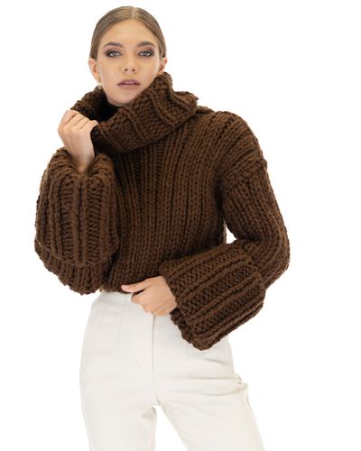 Crop Turtle Neck Jumper - Mumshandmade - Modalova