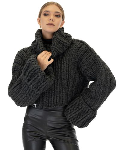 Crop Turtle Neck Jumper - Mumshandmade - Modalova