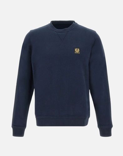 Baumwoll-Sweatshirt mit Rundhalsausschnitt in Blau - Belstaff - Modalova