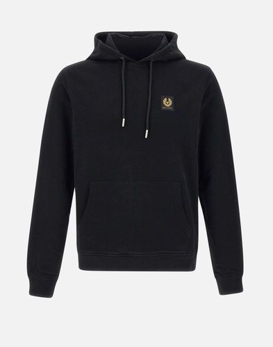 Herren Baumwollfleece Hoodie in Schwarz - Belstaff - Modalova