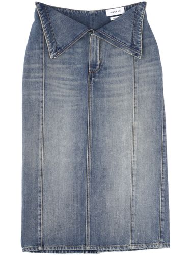 Blauer Denim-Midirock - Alexander McQueen - Modalova