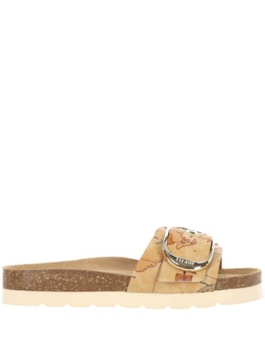 Geo-beige flache Sandale - Alviero Martini - Modalova